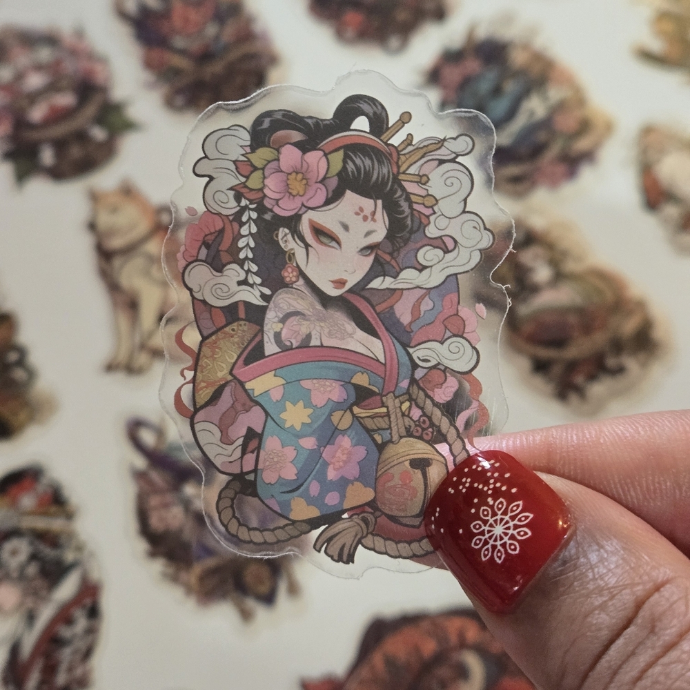 🍒🍒 Colorful Japanese Art Stickers- Set Of 20